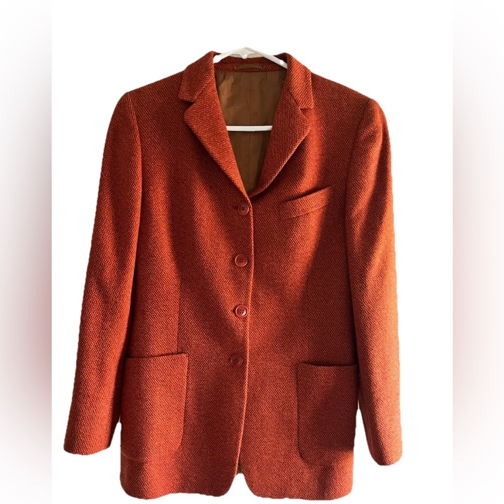 VTG Blazer/Coat women’s Burnt Orange OGGI Made In Italy Small